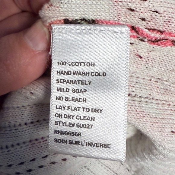 Charlotte Tarantola pink floral cardigan sweater, size Medium - Picture 5 of 6